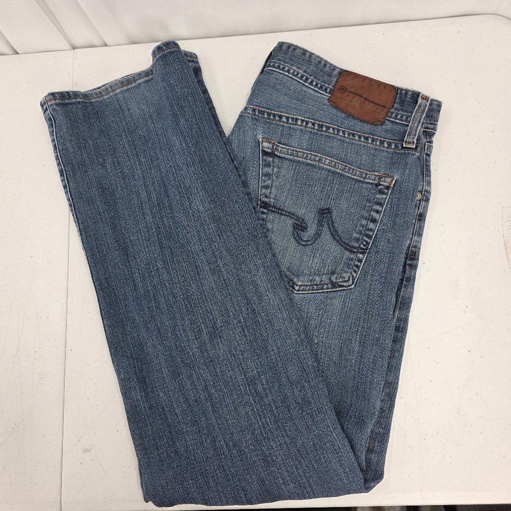 AG Adriano‎ Goldschmied Jeans Men's 36Rx32  The Protégé Straight Leg Blue Denim.